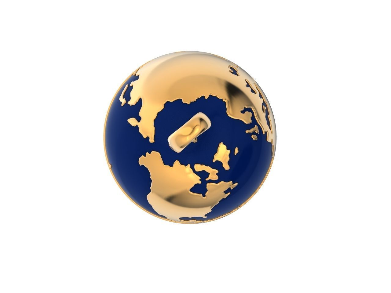 pendant planet earth map 3D print model_43