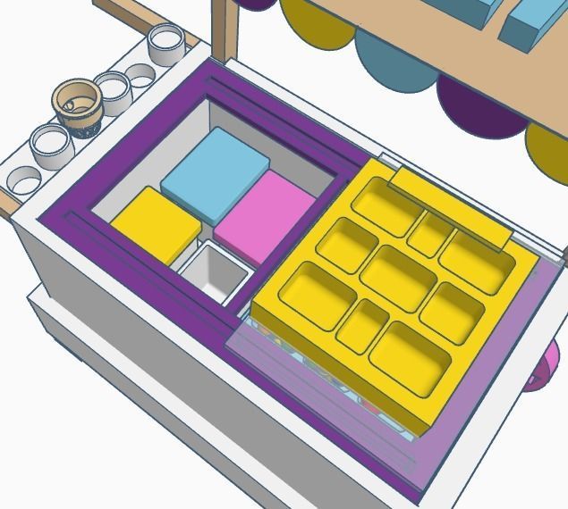 Functional Miniature Ice Cream Cart - Version 1 3D print model_5