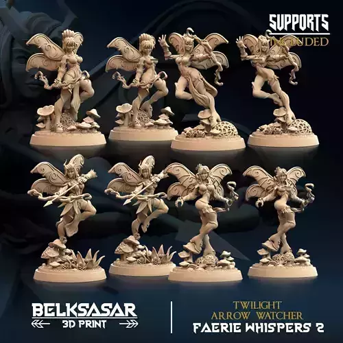 Faerie - Twilight Arrow Watcher Nude and Normal Set x4