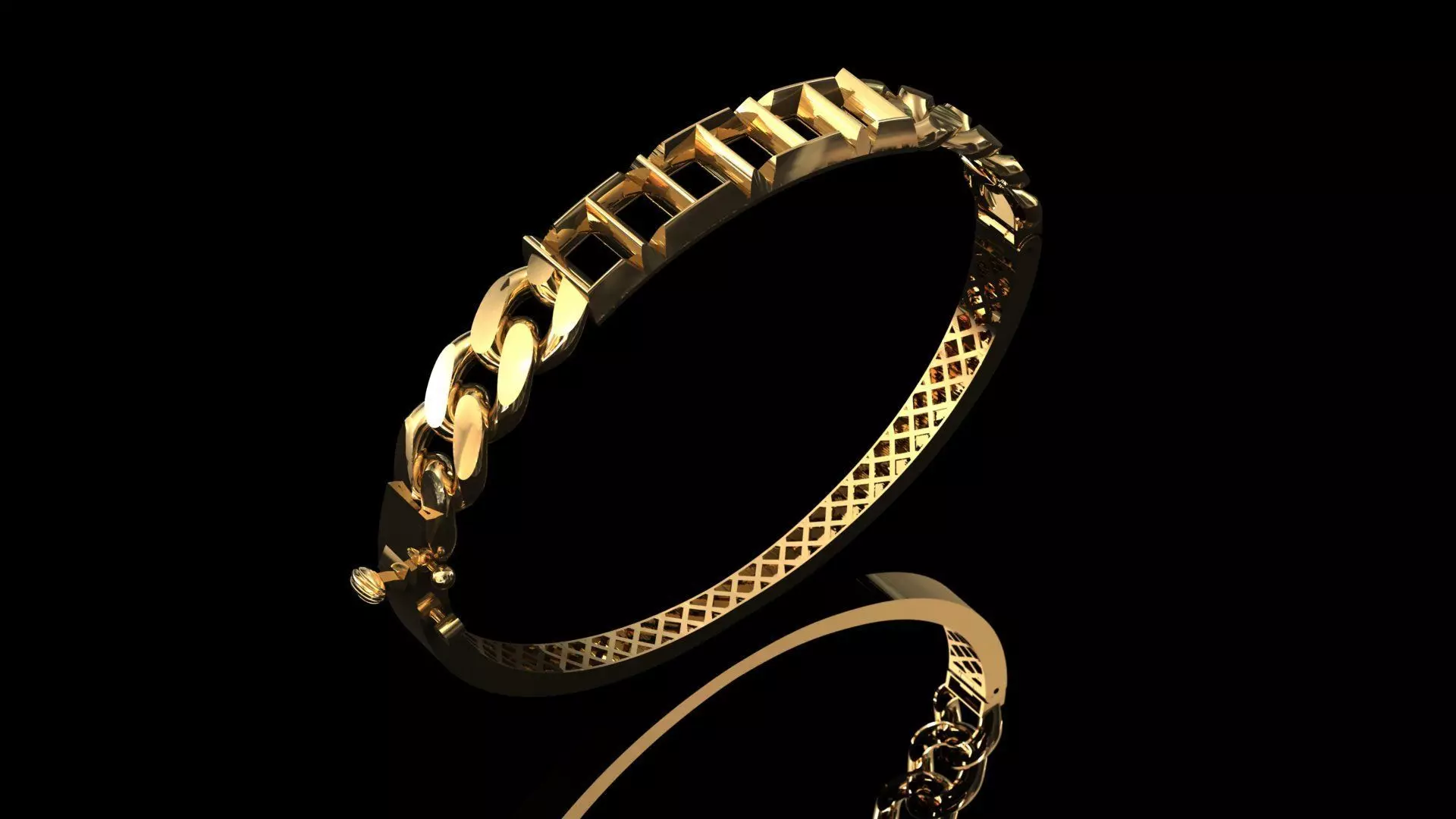 elegant bracelet model 3D print model_0