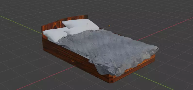 Bed Low Poly Good for any room Free low-poly 3D model_0