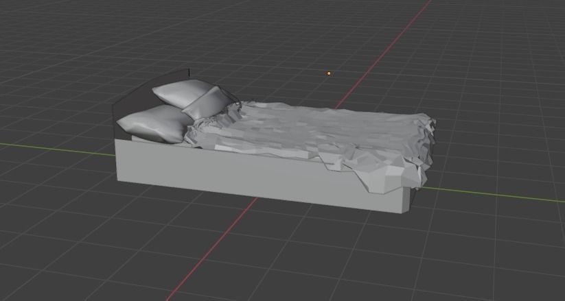 Bed Low Poly Good for any room Free low-poly 3D model_15