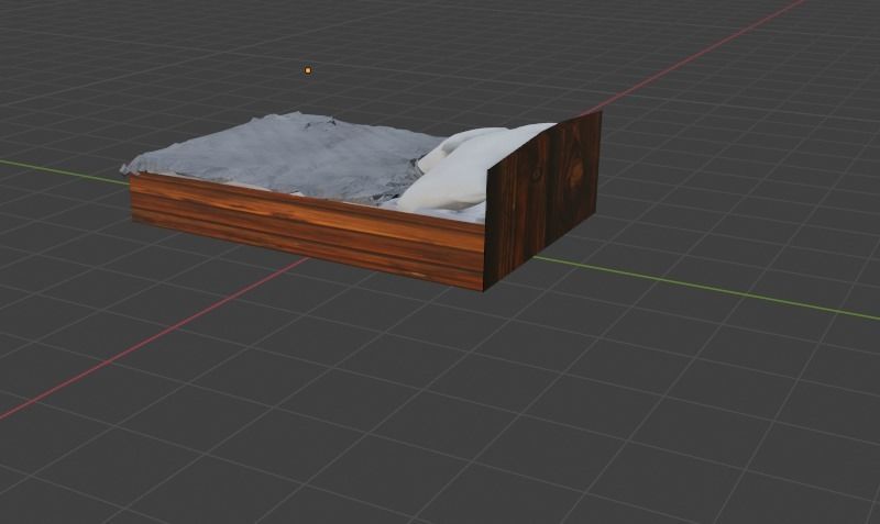 Bed Low Poly Good for any room Free low-poly 3D model_8