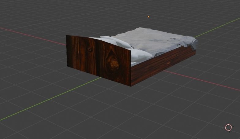 Bed Low Poly Good for any room Free low-poly 3D model_5