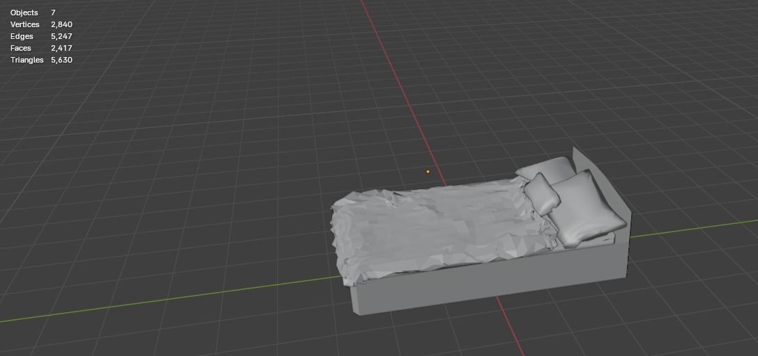 Bed Low Poly Good for any room Free low-poly 3D model_21