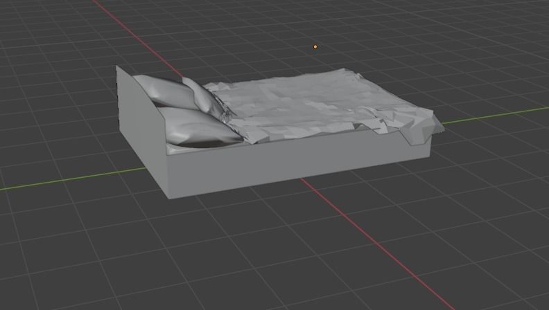 Bed Low Poly Good for any room Free low-poly 3D model_2