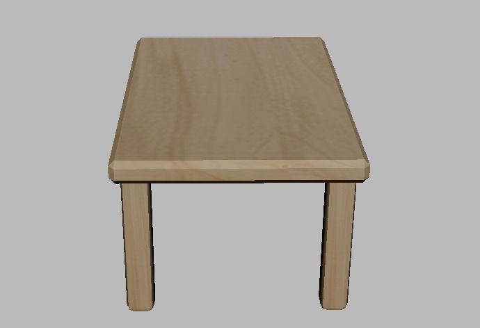  table low poly Low-poly 3D model_3