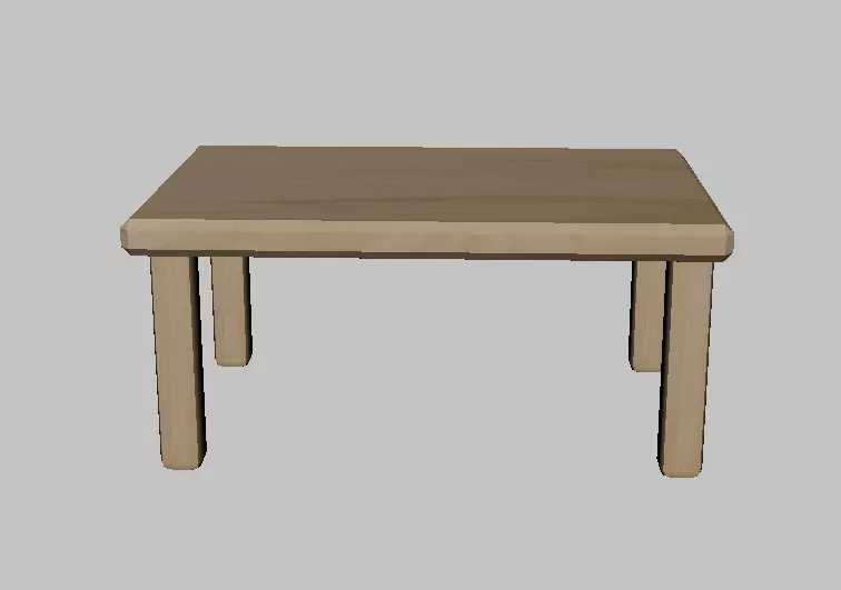  table low poly Low-poly 3D model_0