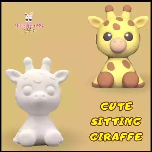 Cute Sitting Giraffe