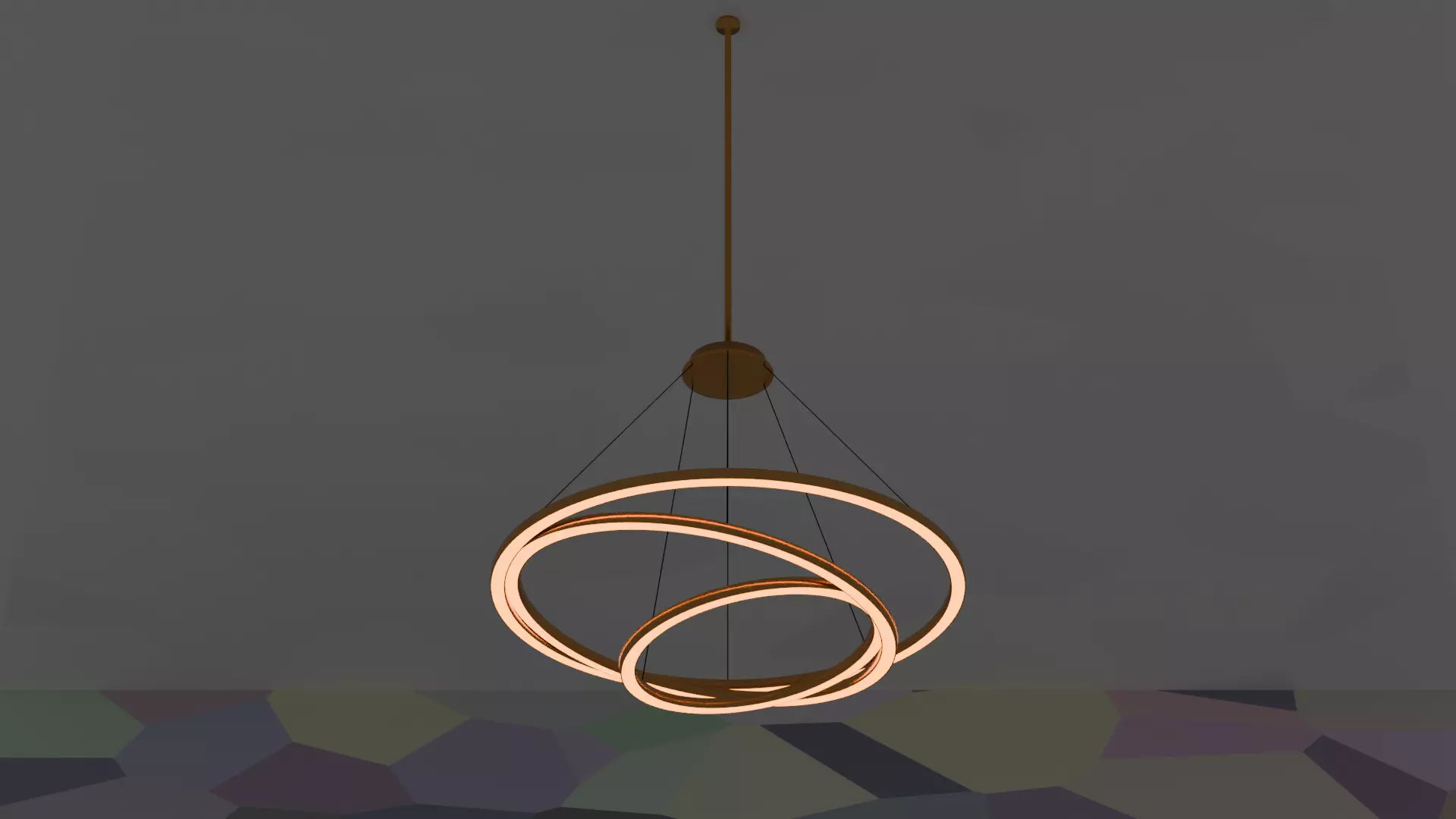 Modern Ring Chandelier Free Free low-poly 3D model_0