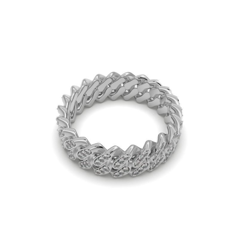 Alliance - 11 Rings chains and diamonds - Jewelry 3D - AN-632 3D print model_17