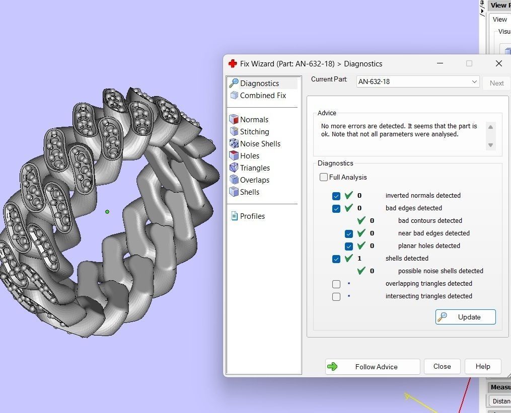Alliance - 11 Rings chains and diamonds - Jewelry 3D - AN-632 3D print model_4