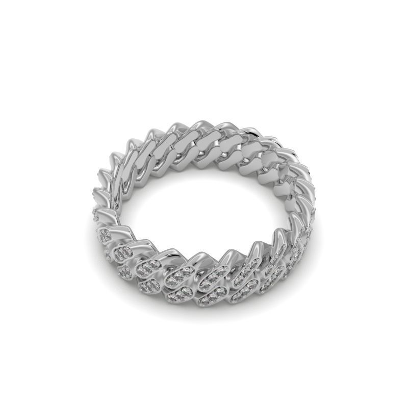 Alliance - 11 Rings chains and diamonds - Jewelry 3D - AN-632 3D print model_18