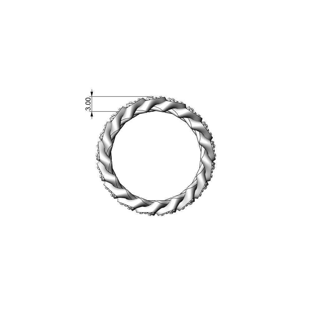 Alliance - 11 Rings chains and diamonds - Jewelry 3D - AN-632 3D print model_3