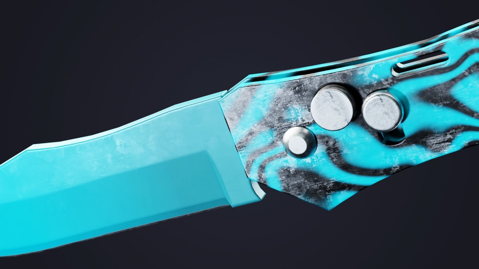 Combat Knife  Low-poly 3D model_16