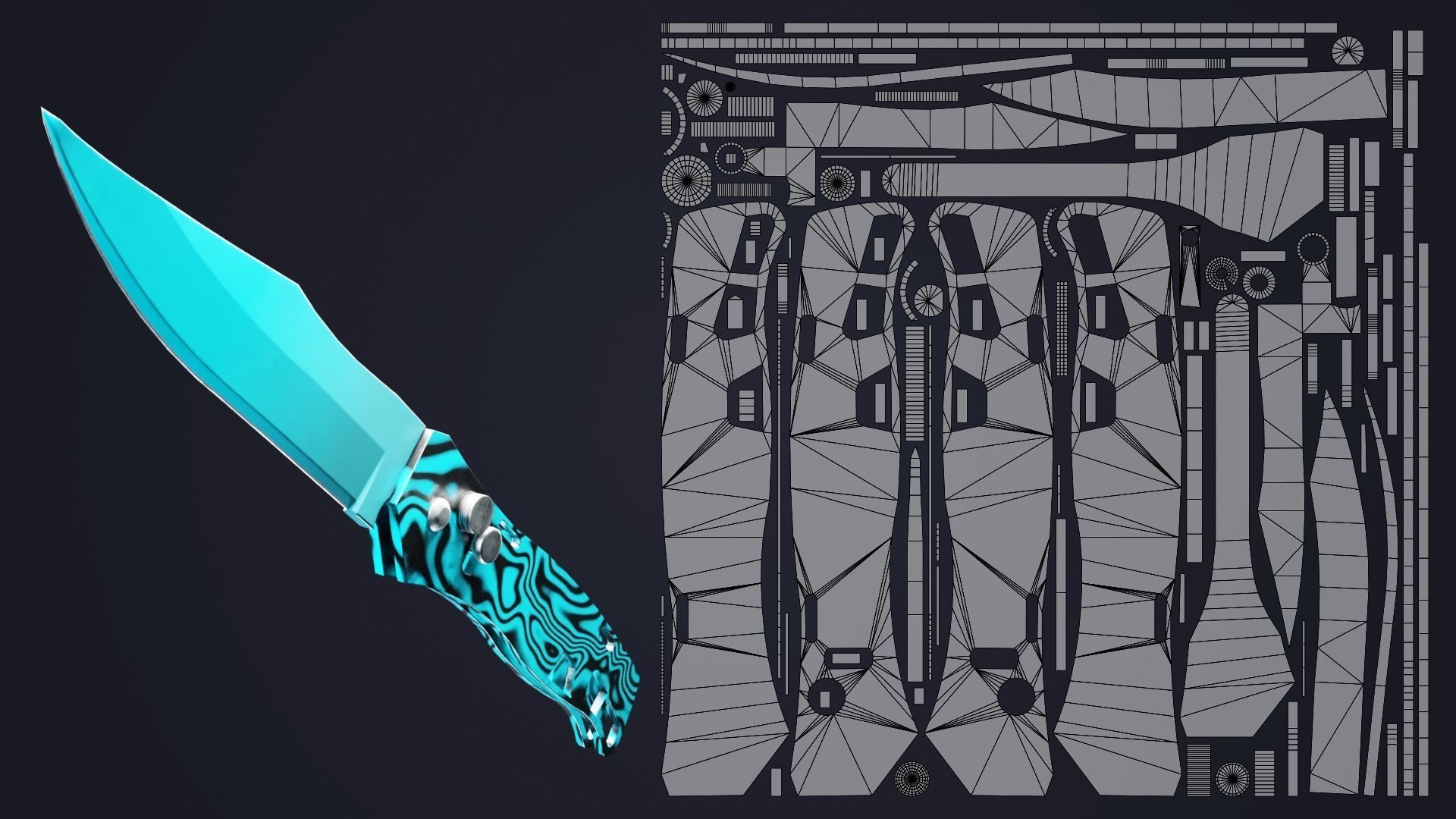 Combat Knife  Low-poly 3D model_22