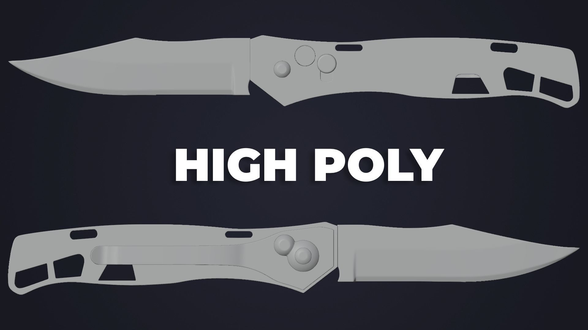 Combat Knife  Low-poly 3D model_23