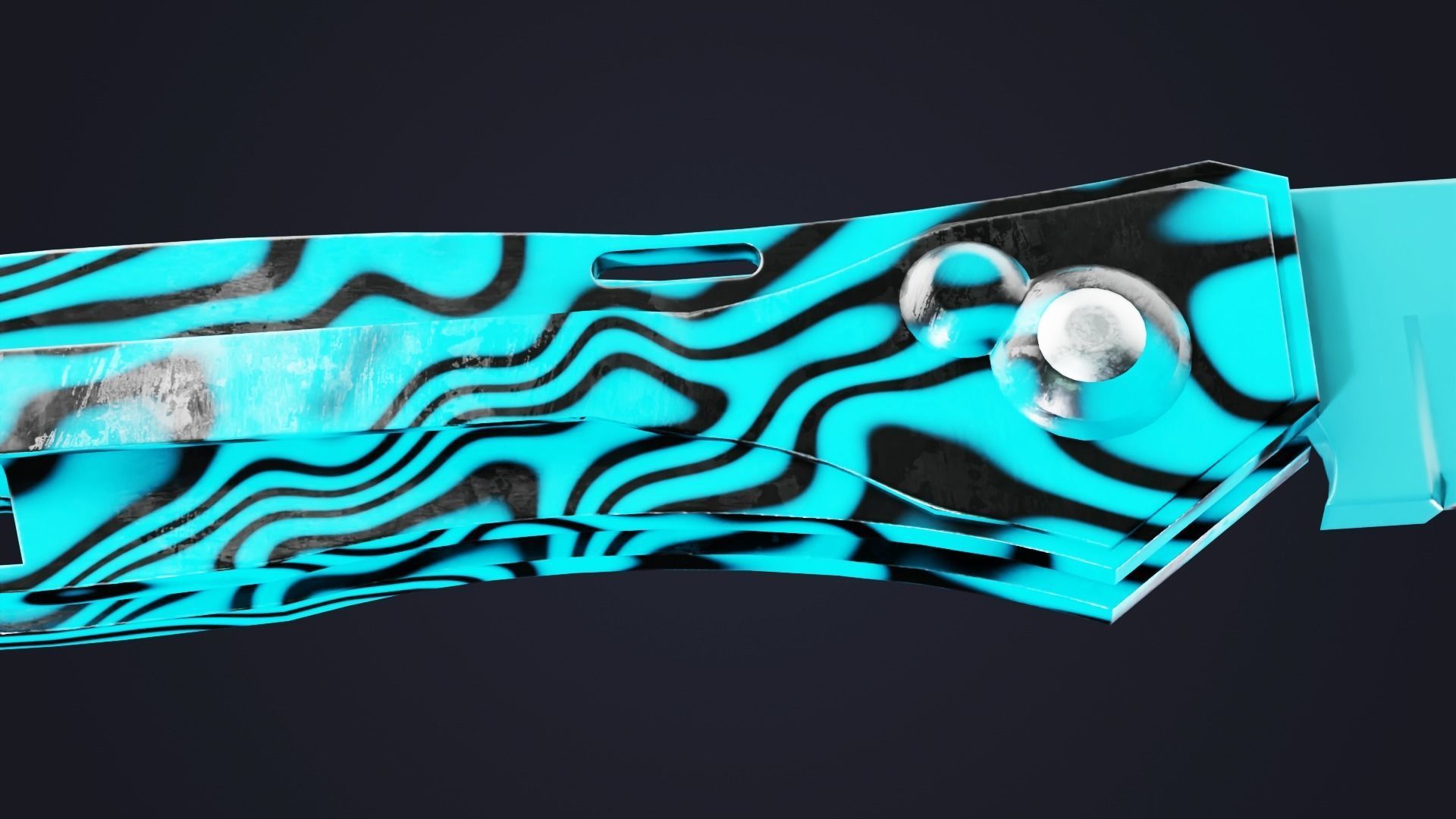 Combat Knife  Low-poly 3D model_2