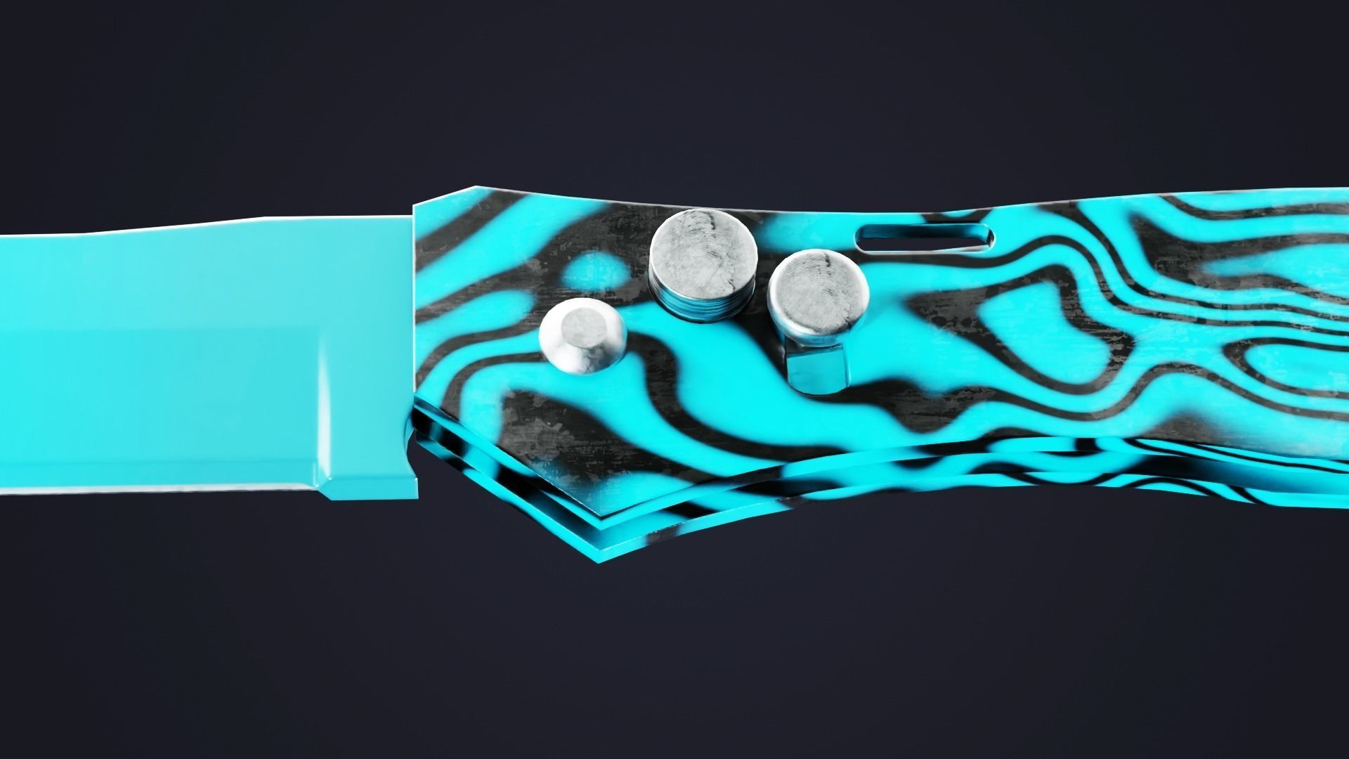 Combat Knife  Low-poly 3D model_5