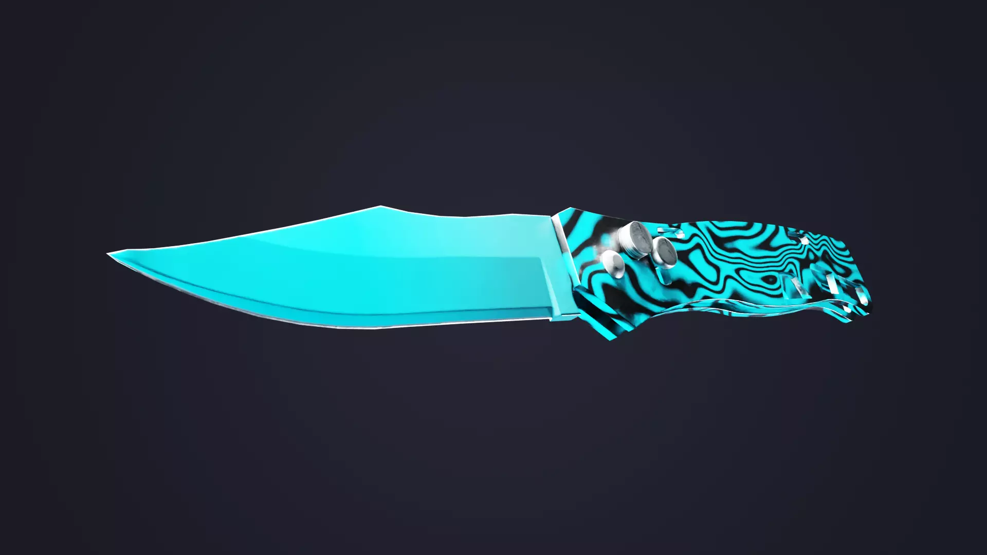 Combat Knife  Low-poly 3D model_0