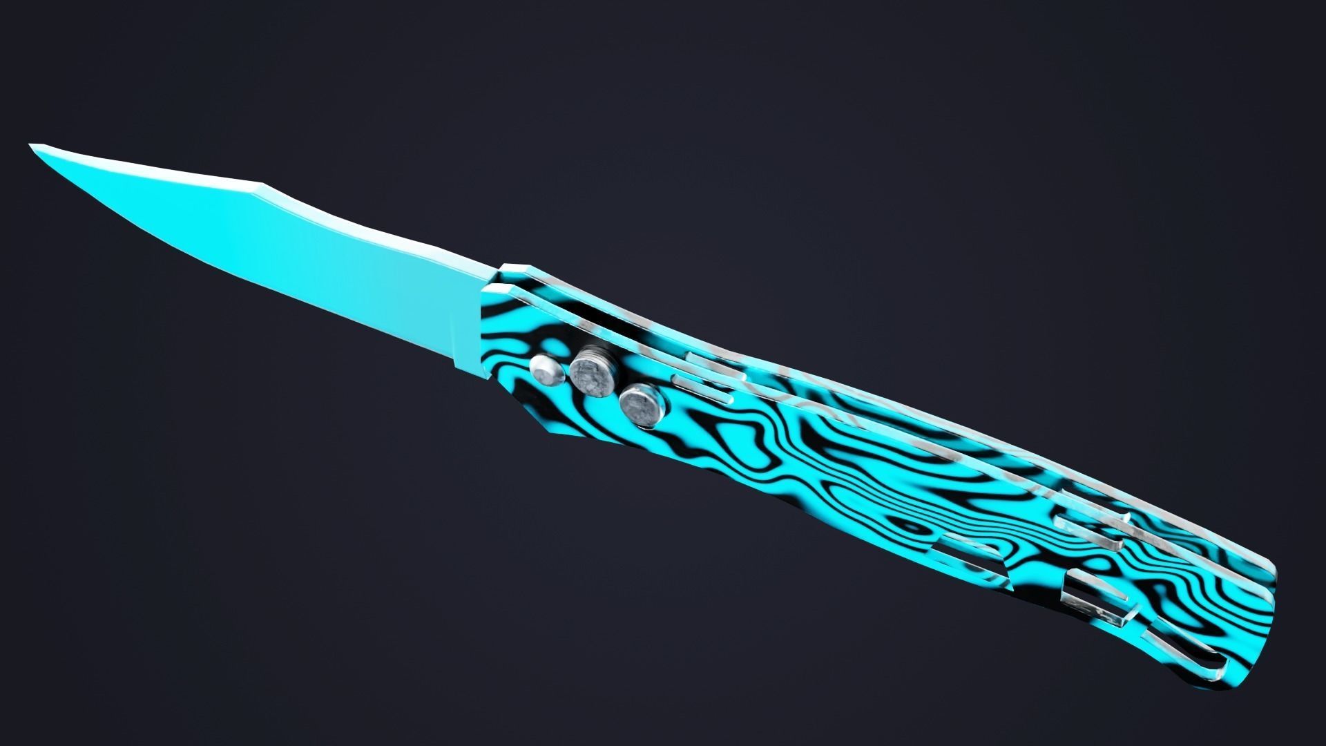 Combat Knife  Low-poly 3D model_10