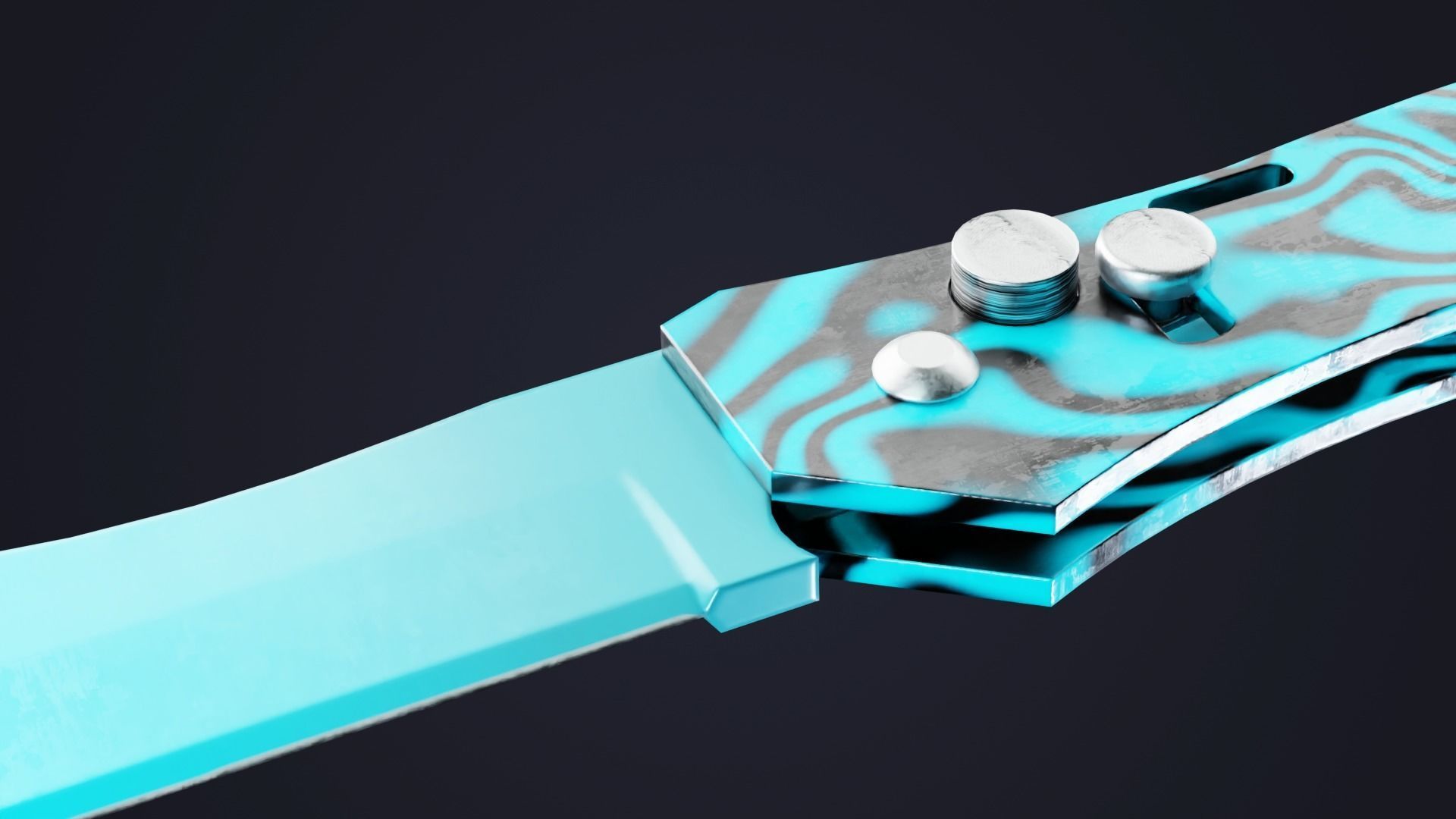 Combat Knife  Low-poly 3D model_15