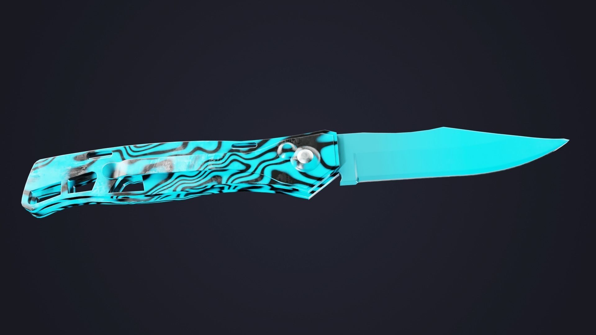 Combat Knife  Low-poly 3D model_3