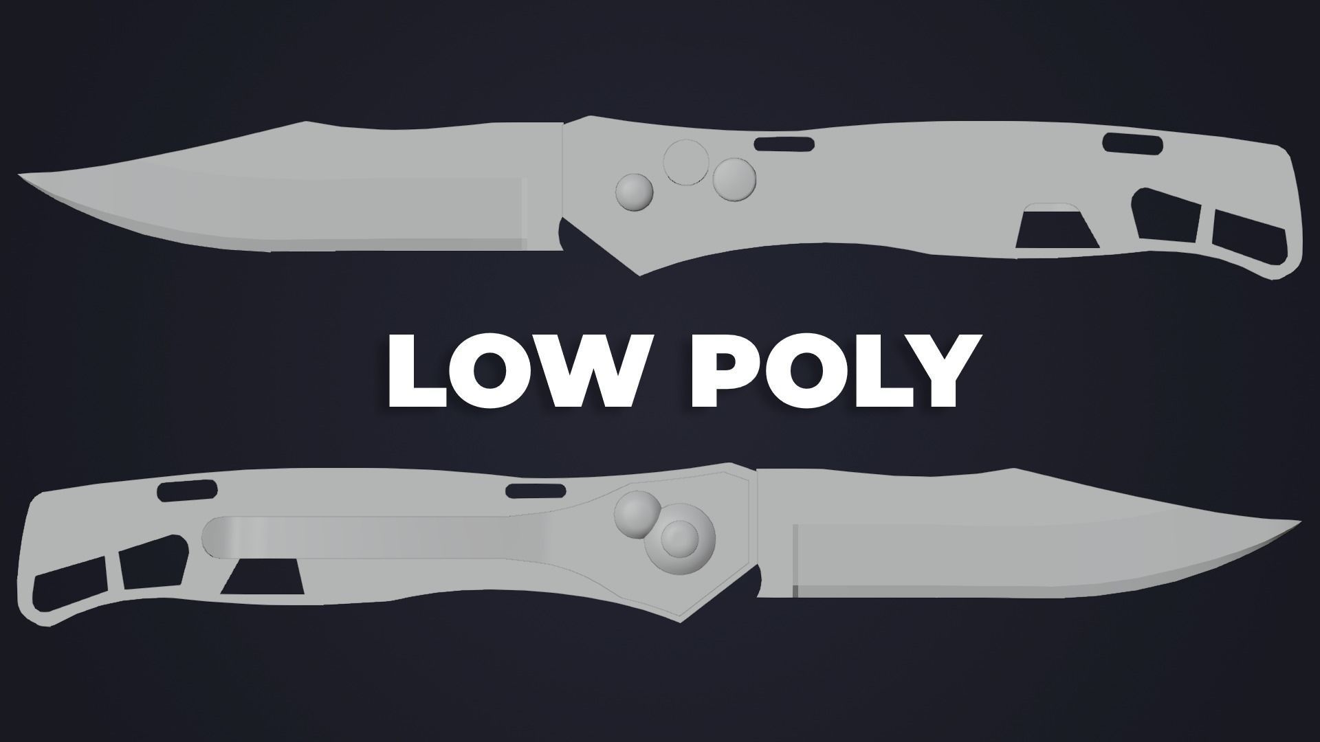 Combat Knife  Low-poly 3D model_24