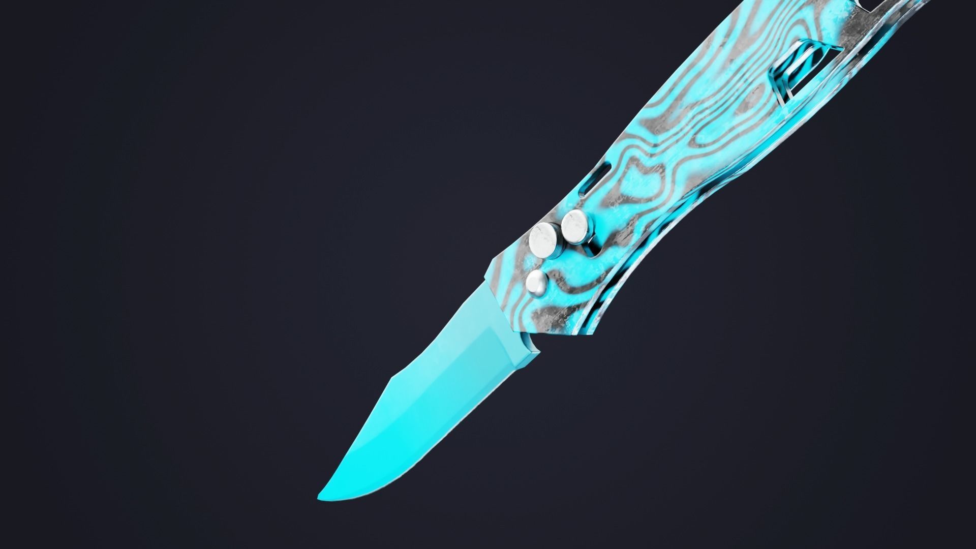 Combat Knife  Low-poly 3D model_13