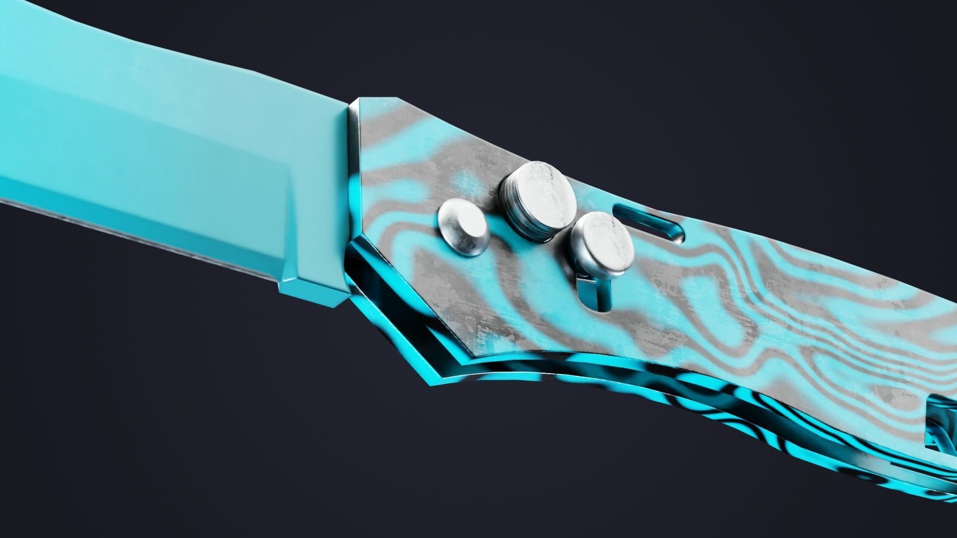 Combat Knife  Low-poly 3D model_8