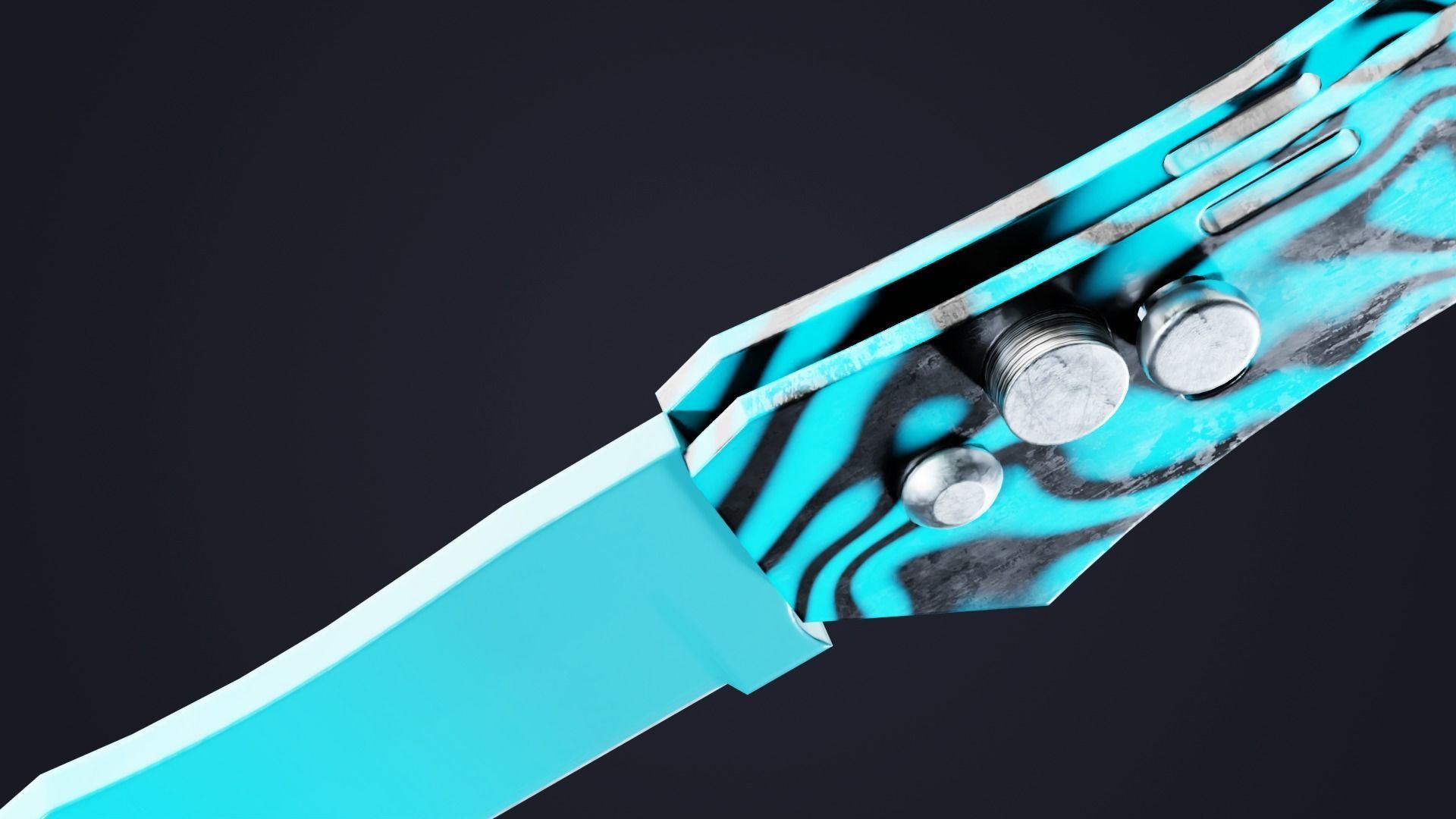 Combat Knife  Low-poly 3D model_14