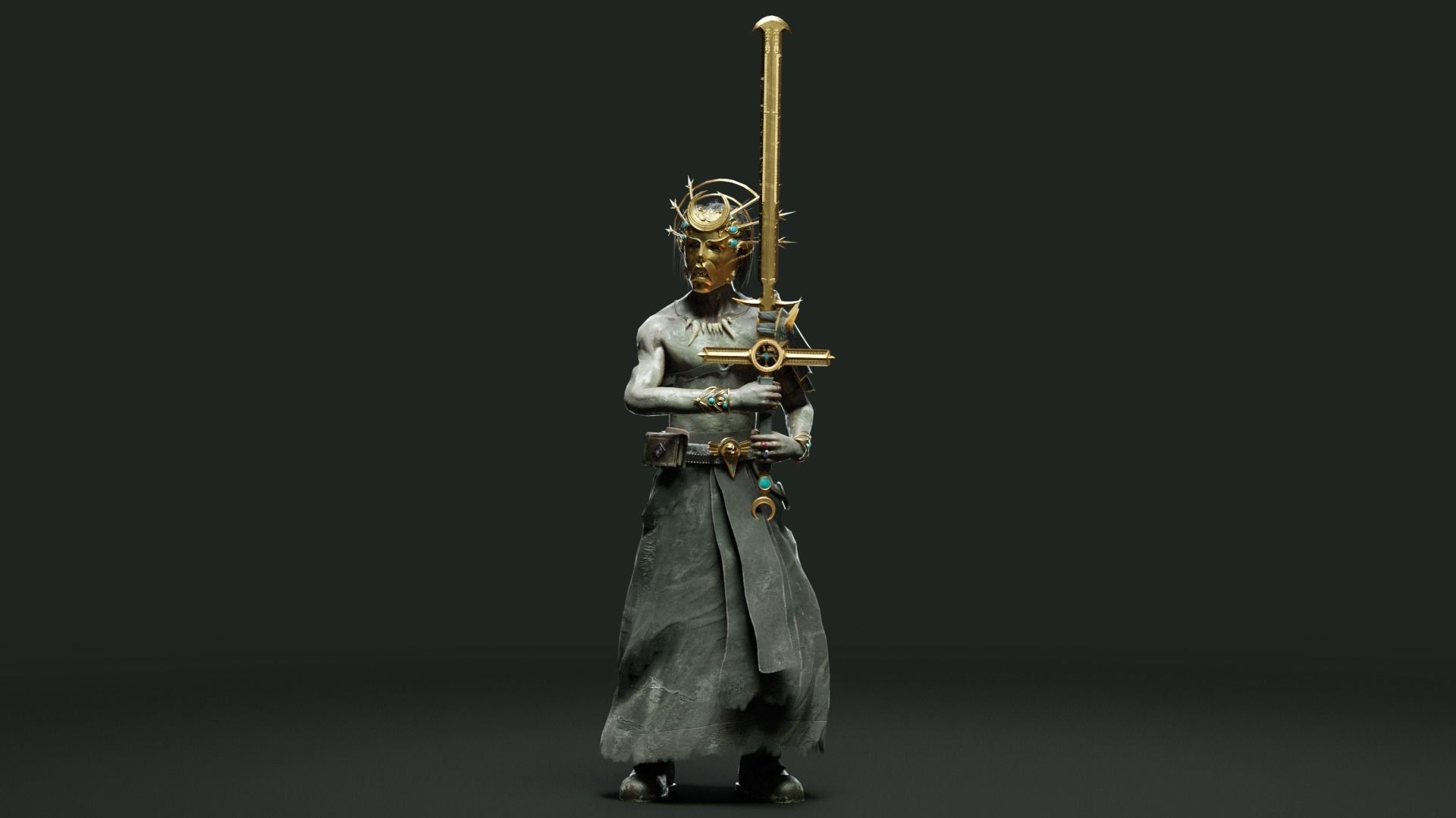 Cultist Low-poly 3D model_30