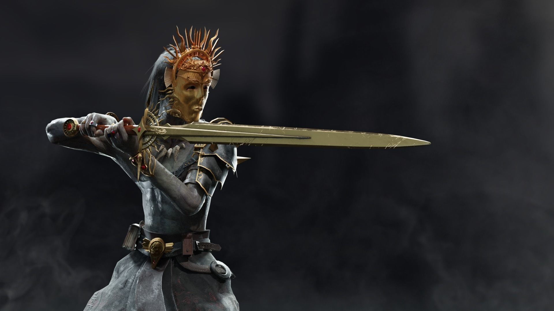 Cultist Low-poly 3D model_8