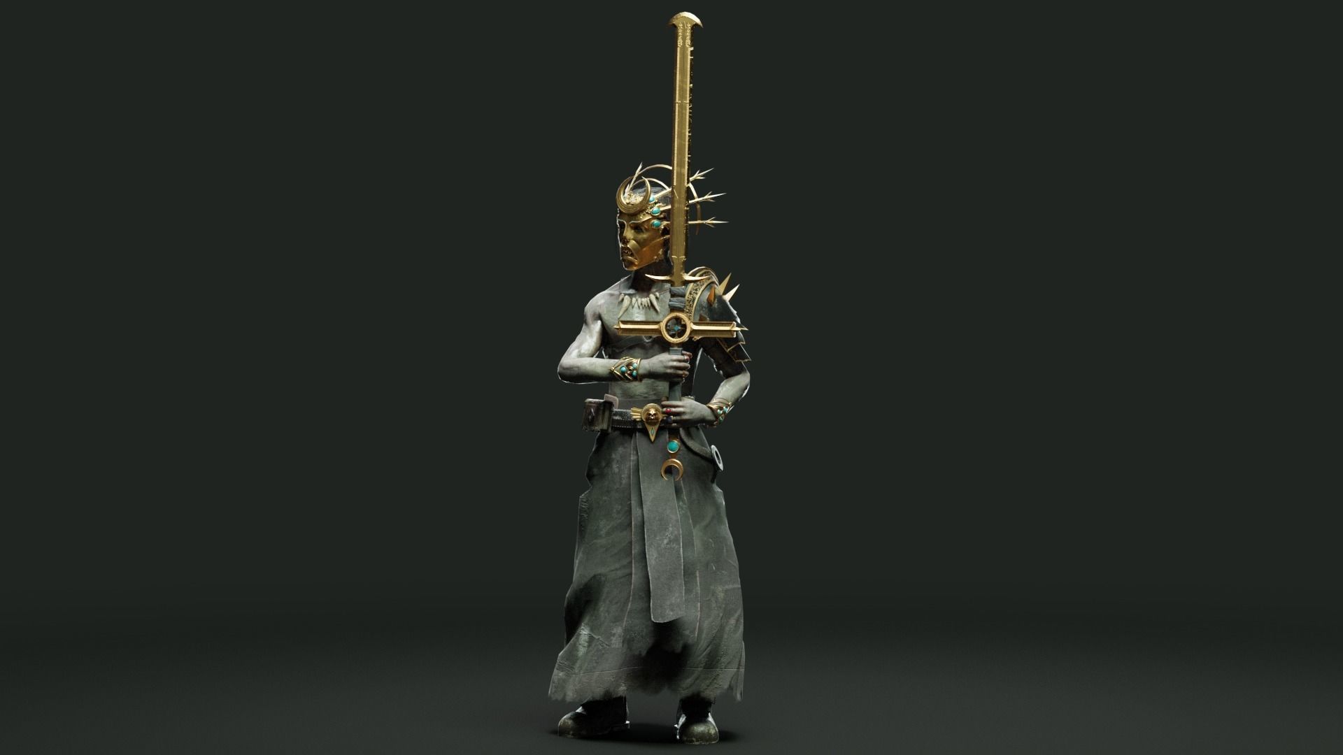 Cultist Low-poly 3D model_29