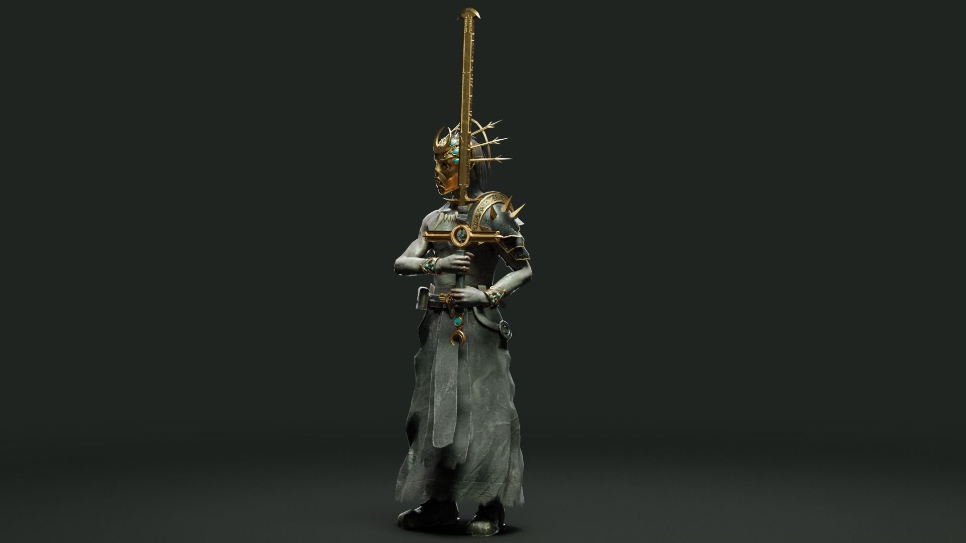 Cultist Low-poly 3D model_28