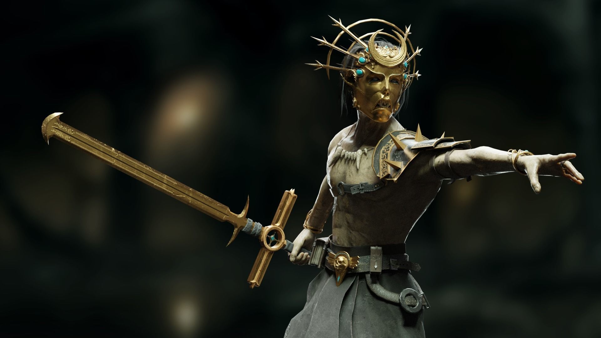 Cultist Low-poly 3D model_9