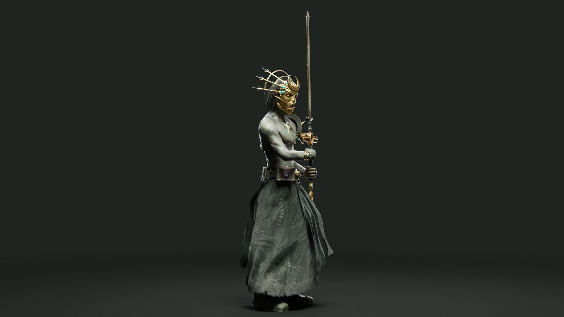 Cultist Low-poly 3D model_16