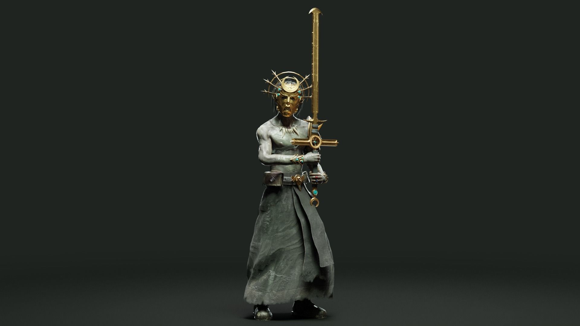 Cultist Low-poly 3D model_14