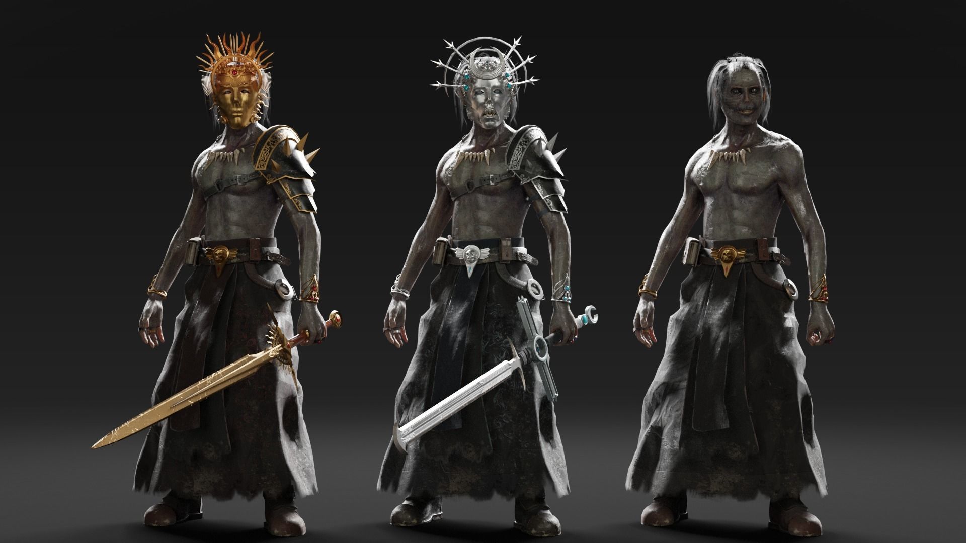 Cultist Low-poly 3D model_2