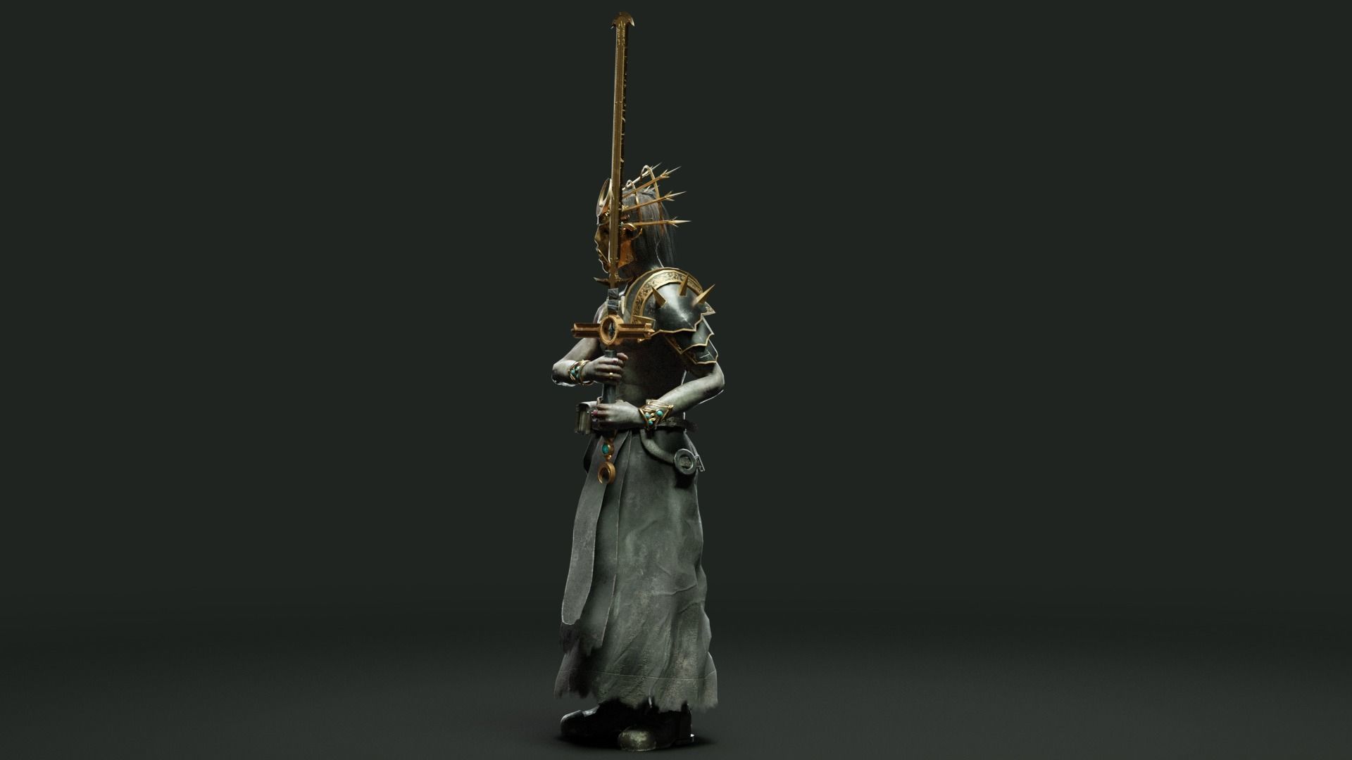 Cultist Low-poly 3D model_27