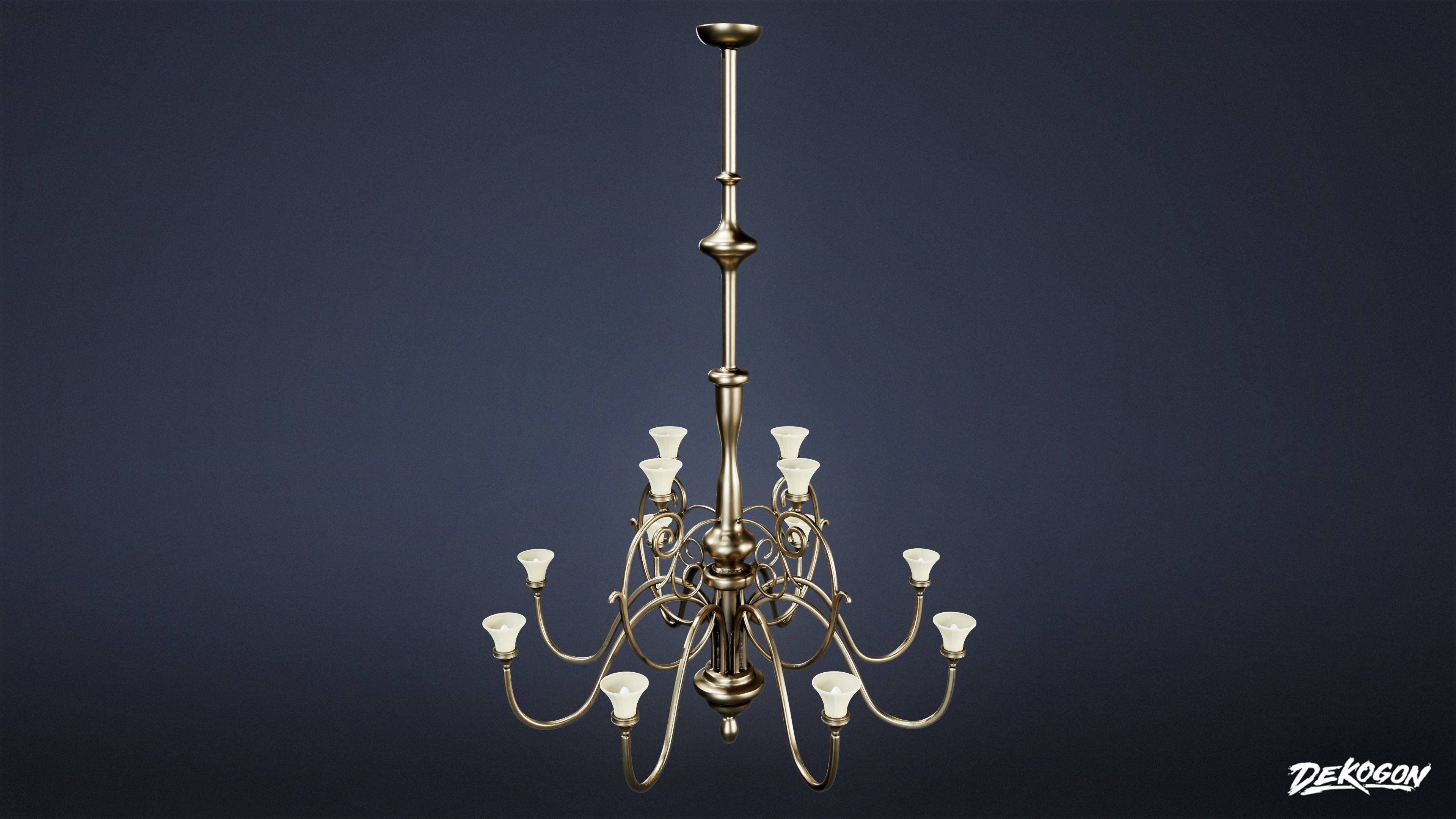 VICTORIAN - Chandelier Victorian 01 - LOW POLY AND NANITE Low-poly 3D model_1
