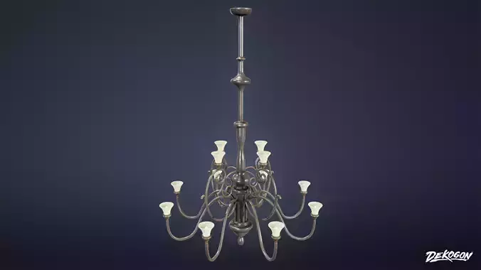 VICTORIAN - Chandelier Victorian 01 - LOW POLY AND NANITE