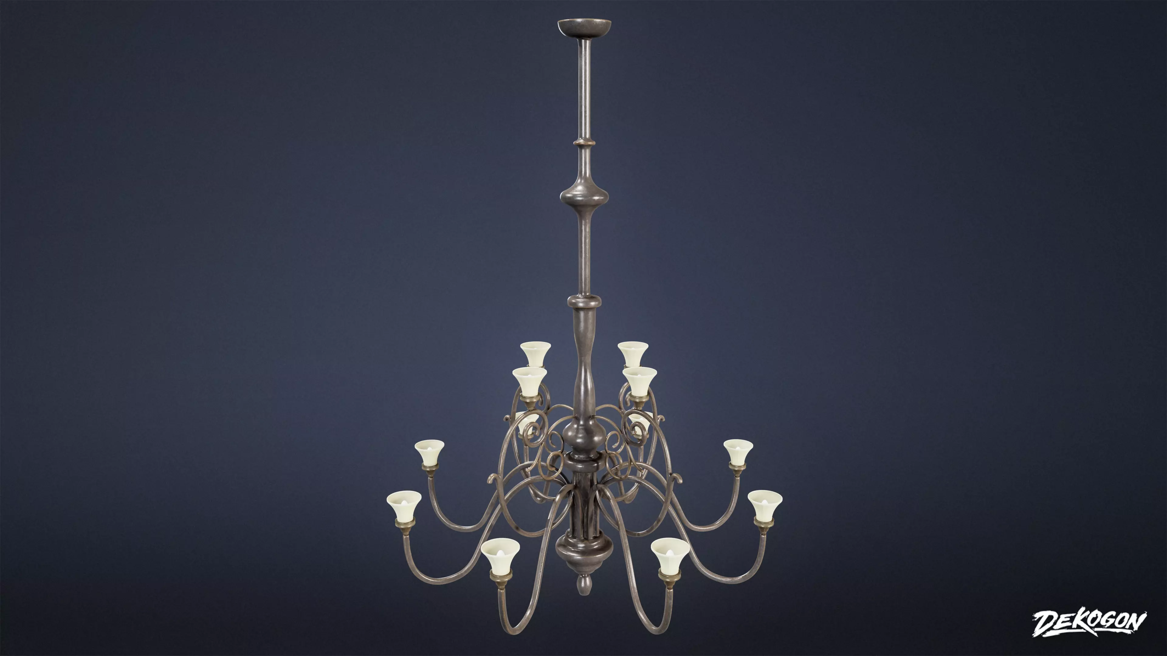 VICTORIAN - Chandelier Victorian 01 - LOW POLY AND NANITE Low-poly 3D model_0