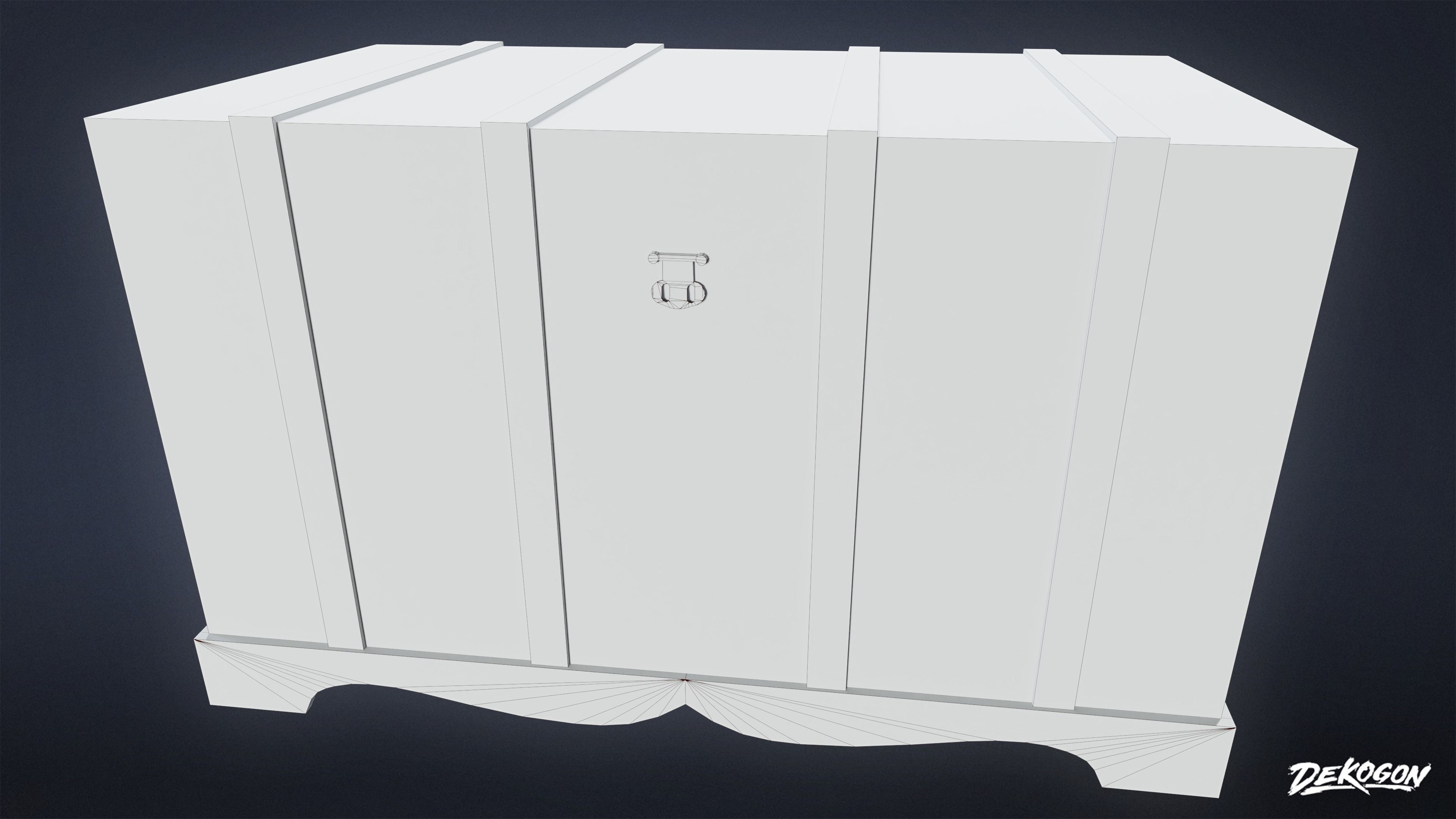 VICTORIAN - Chest 01 - LOW POLY AND NANITE Low-poly 3D model_6