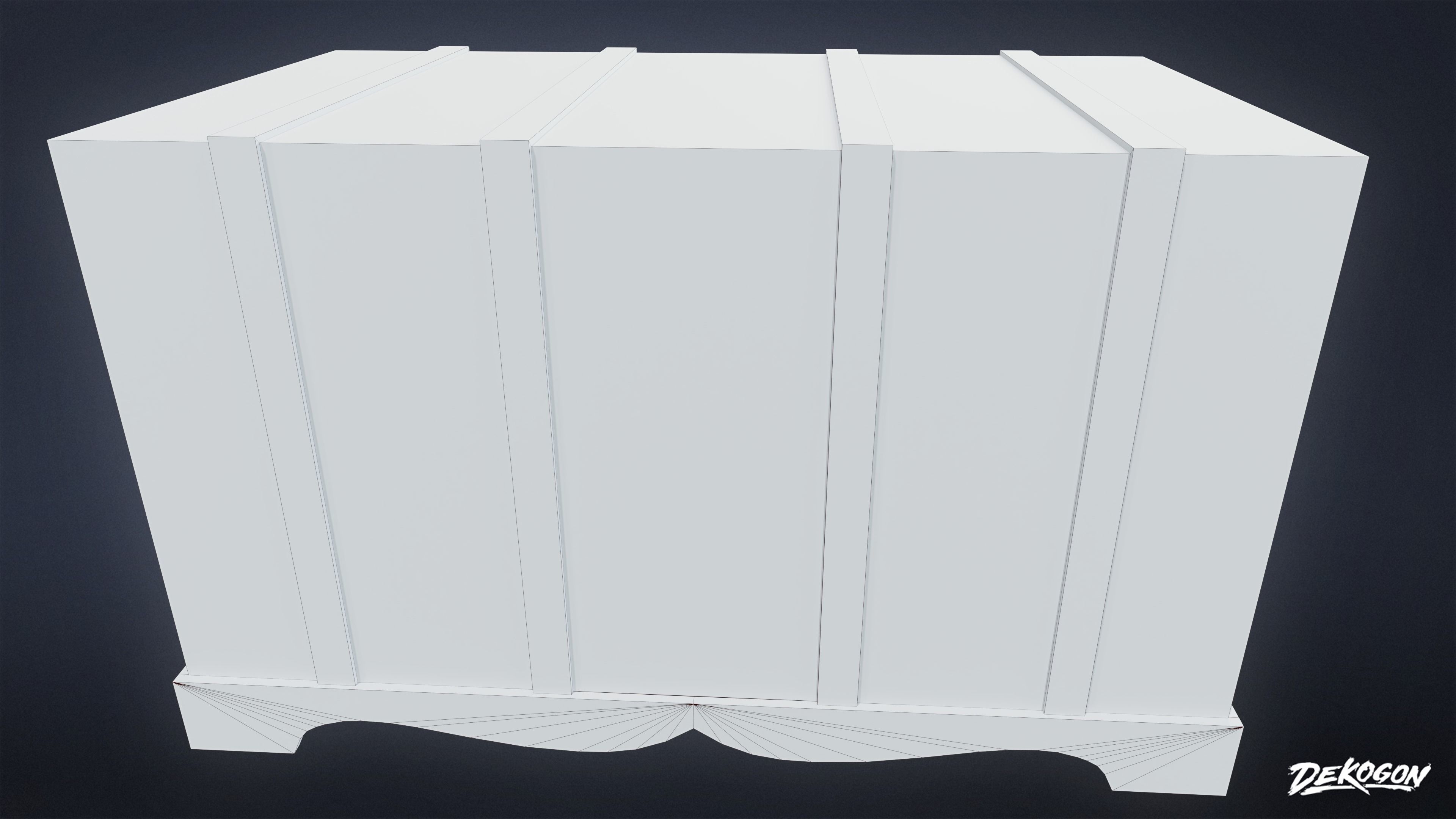 VICTORIAN - Chest 01 - LOW POLY AND NANITE Low-poly 3D model_7