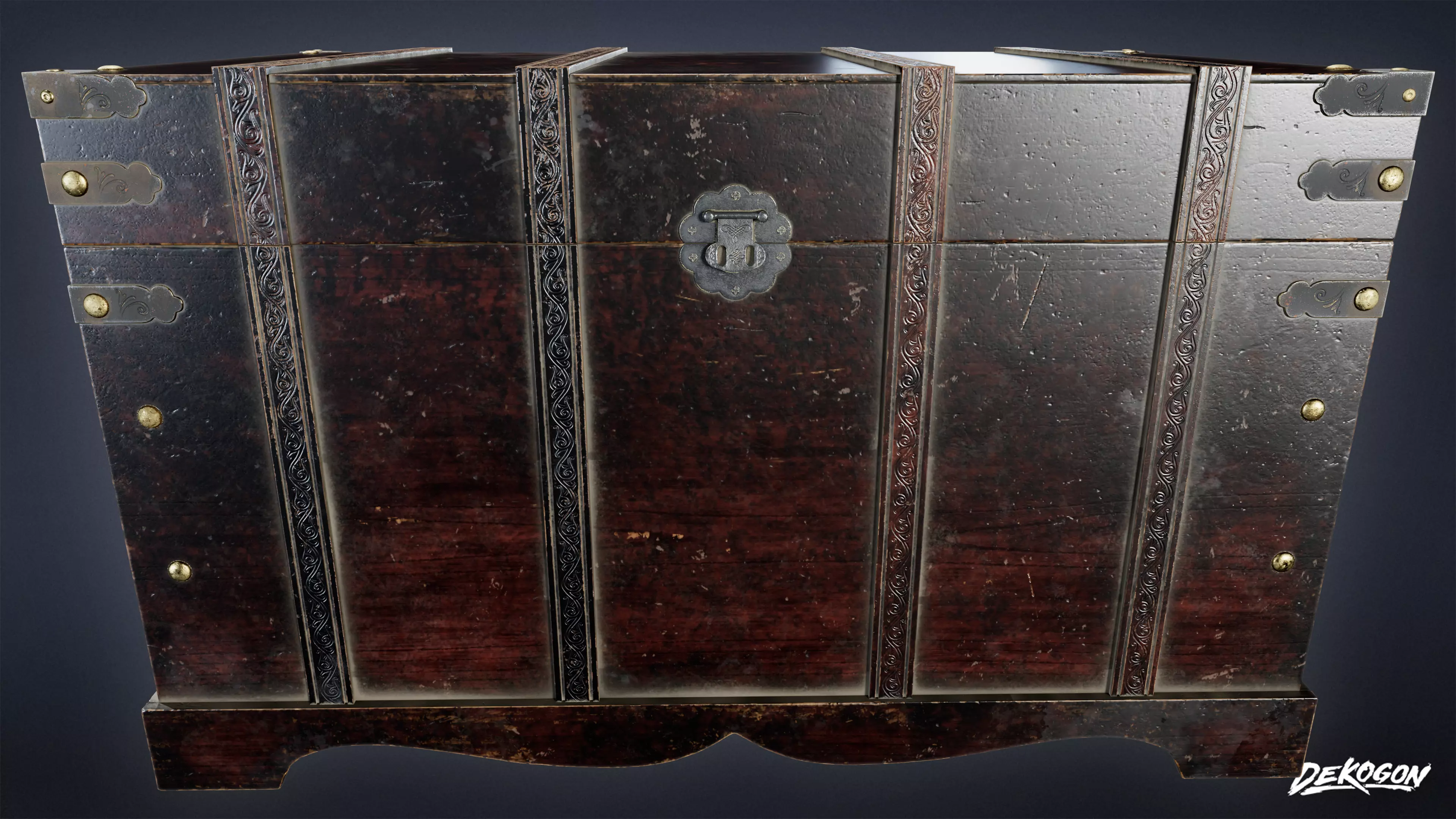 VICTORIAN - Chest 01 - LOW POLY AND NANITE Low-poly 3D model_0