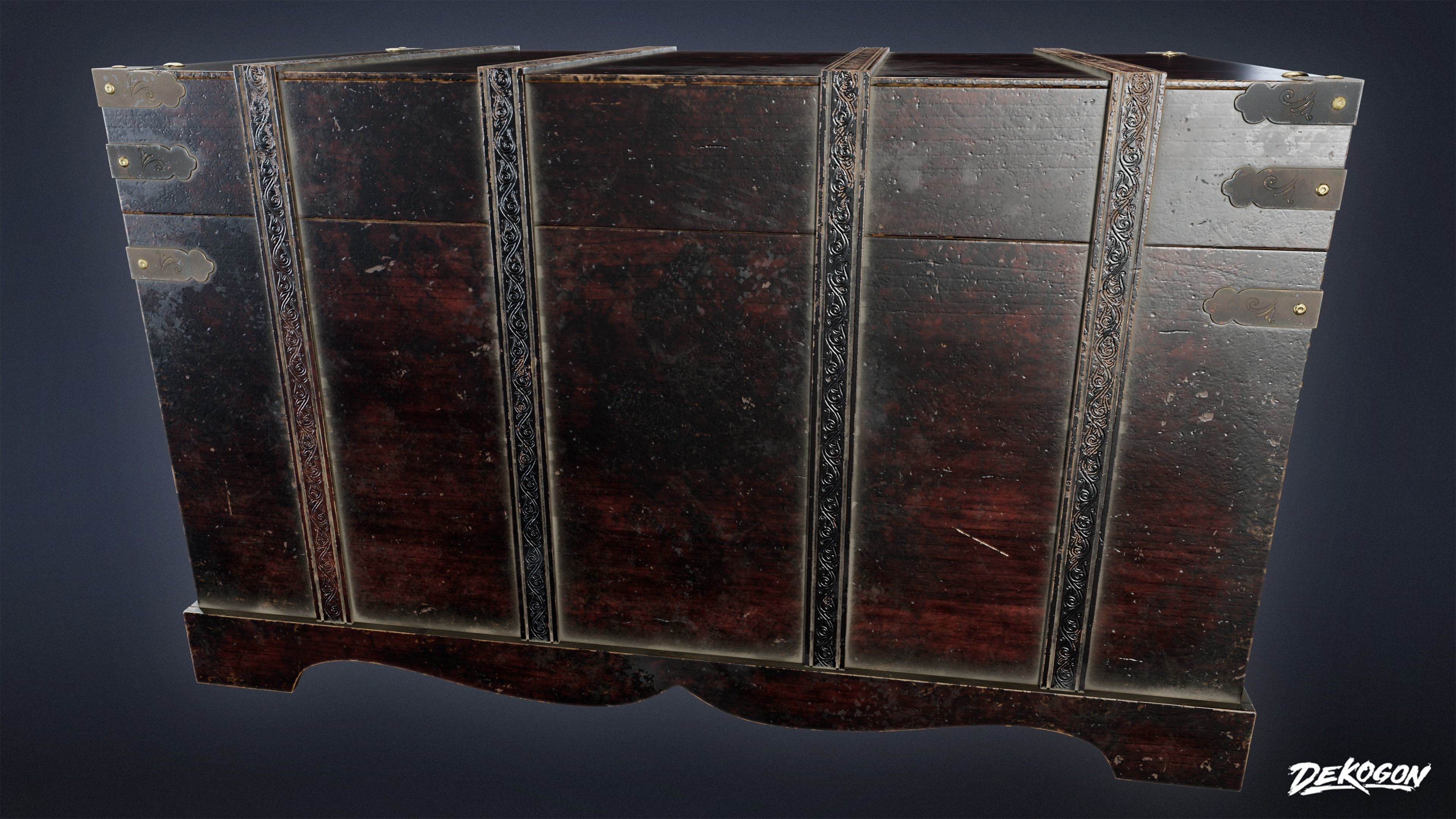 VICTORIAN - Chest 01 - LOW POLY AND NANITE Low-poly 3D model_3