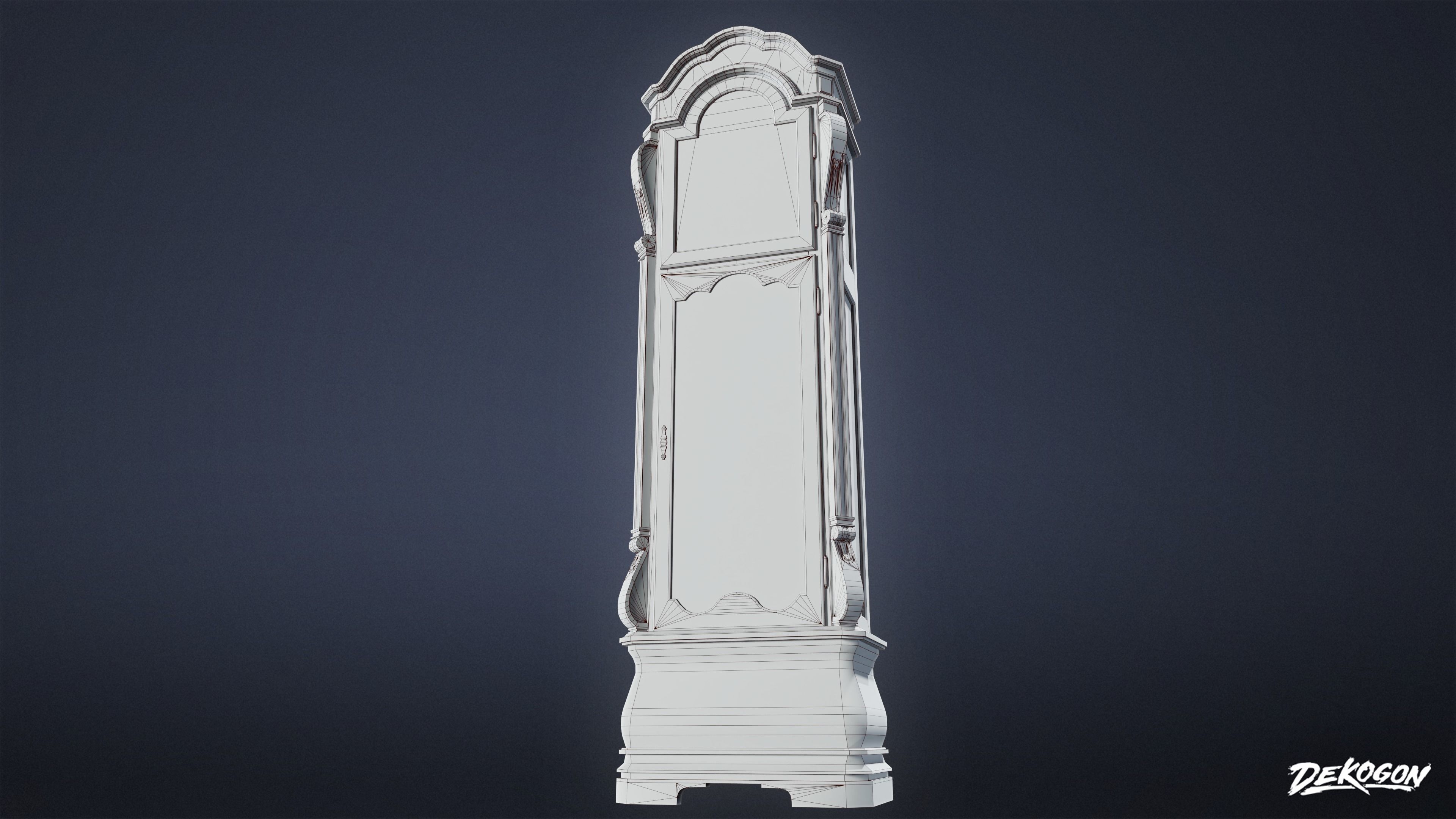 VICTORIAN - Clock Grandfather 01 - LOW POLY AND NANITE Low-poly 3D model_7