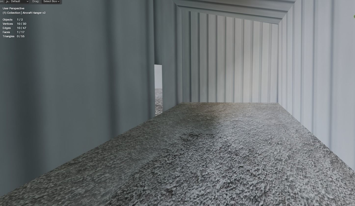 Aircraft Hanger V2 Even Lower Poly Free low-poly 3D model_8