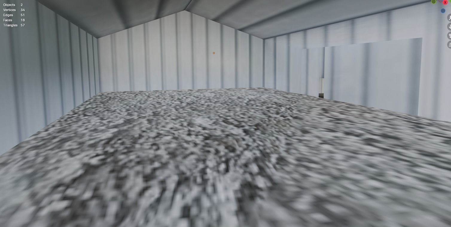 Aircraft Hanger V2 Even Lower Poly Free low-poly 3D model_6